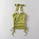 Lovely Halter Shirring Top 232292349