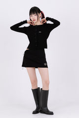 Ribbon Cuffs Cardigan