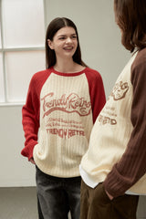 WAVE LOGO CHAIN KNIT - RED