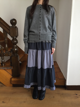 Dual-button round cardigan (3color)