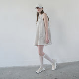 Cream Ruffle Mini Dress