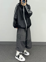 メッシュトラックフーデッドジャケット