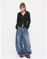 (W's) Side Slit Ribbed Hoodie