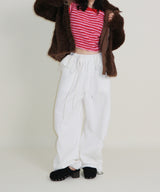 Rachel Two-Belt Detail Short Length Fur Jacket (Lining Quilted)
