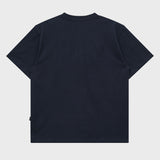 MELLOW DREAM Check Letter Half T-shirt