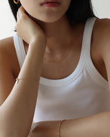 [Silver 925] Line Dot Necklace