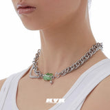 KVK THE BLOSSOM reconfigurable necklace with elements from the Peach Blossom collection