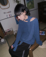 (3color) Muffler Loose-fit Rib Knit