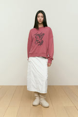 LUNA WASHING UNICORN GRAPHIC SWEATSHIRT [DARK PINK]