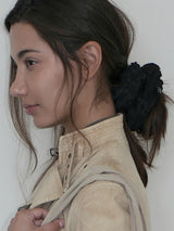 Spangle Knit Scrunchie_Large_Black