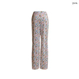 Flower All-Over Pleated Banding Pants