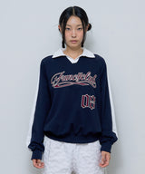 08 RUGBY COLLAR SWEATSHIRT (NAVY)_F24ZB056