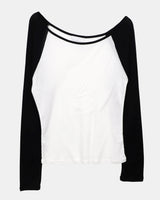 Ella Raglan One Shoulder Long Sleeve T-Shirt