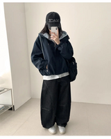 ジェイ ステッチ リベット ローファブリック バルーン ワイド デニム パンツ