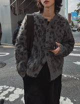 Referred Wool Round Cardigan
