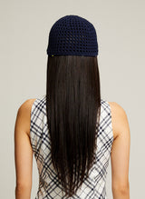 Crochet Net Beanie (navy)