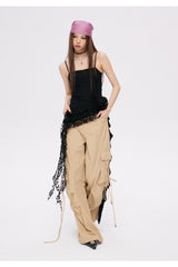 Eyelet Lace Frill Camisole Top