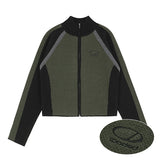 Biker Knit Zip-Up Jacket