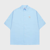 [UNISEX]スモールクラウドビアスマイルオーバーサイズフィット半袖シャツ