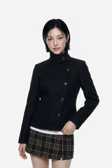 26FW★ [ EEUN MADE ] Rosette High-Neck Jacket