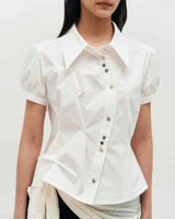 DOZI - Puffed Button Up Shirt _ OFF WHITE