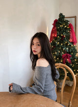 Romantic Warm Off Shoulder Raglan T-Shirt (4color)