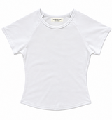 レミジェル コットンステッチ ラウンドネック ロールヘム スリムフィット ショートスリーブTシャツ 5カラー