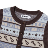 JACQUARD PATTERN KNIT VEST [SKY]