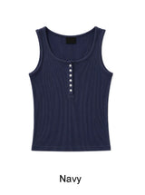 Olte Button Ribbed Sleeveless