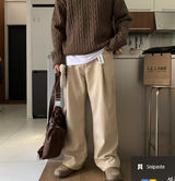ヨギス ワイドフィット シングルタック コーデュロイパンツ