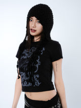 SILHOUETTE RUFFLE MAXI SKIRT [BLACK]