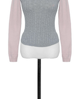 blush pink & gray tone collar nt
