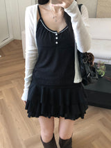 Dot Shirring Sleeveless (3 colors)