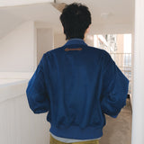 Wool blouson jacket / Deep blue