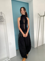 STUD BALLOON WIDE PANTS (2C)