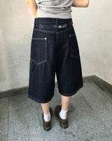 ドピンインシジョンウォッシングデニムバミューダパンツ