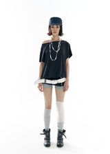 Drape Mini Dress [Charcoal]