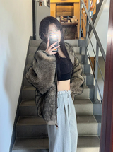 [Unisex] Fur 2way hood zip up(4color)