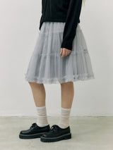 TUTU MIDI SKIRT GRAY