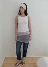 Floral Mesh Lace Wrap Skirt_Purple