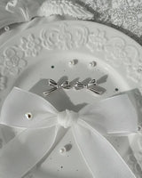 [Choi Yena, IVE Leeseo Piercing] Dalia Ribbon Piercing - Silver Color