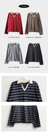 Pearlo Stripe Dangara Cara Long Sleeve T-shirt