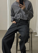 [ESSENTIAL LINE] Round neck basic cardigan(2color)