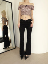 low rise black jeans