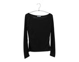Tates U-Neck Wool Sheer T-Shirt (5c)