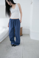 blue cotton banding pants(2colors)