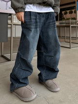 Gracie Double Pintuck Balloon Denim Pants