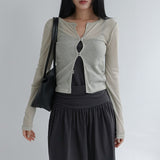 [Locabin] See-Through Round Cardigan - 6 Colors