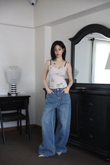 Flower Mesh Blanc Sleeveless