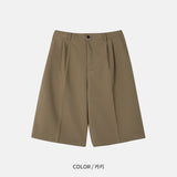 Overfit Bermuda Backbanding Slacks Shorts 3COLOR